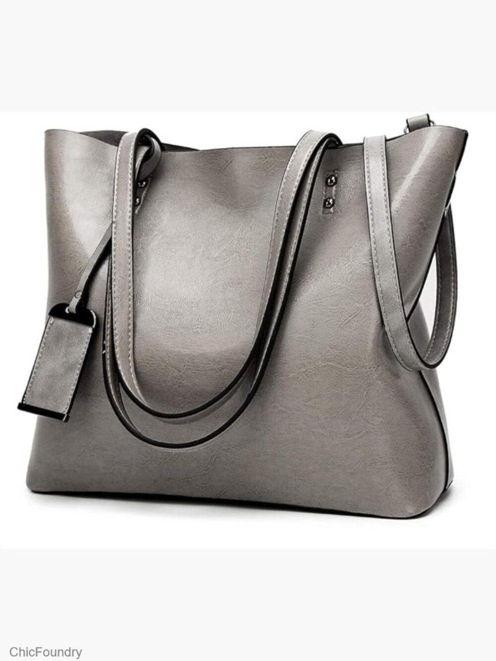 Vegan Leather Satchel Handbag Tote Crossbody Shoulder Bag Zipper